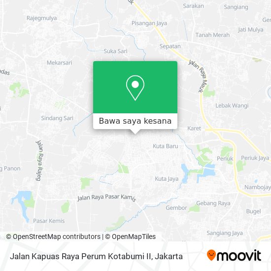 Peta Jalan Kapuas Raya Perum Kotabumi II