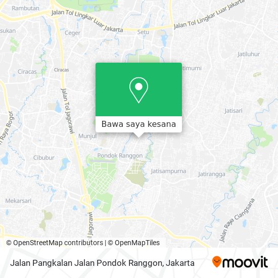 Peta Jalan Pangkalan Jalan Pondok Ranggon