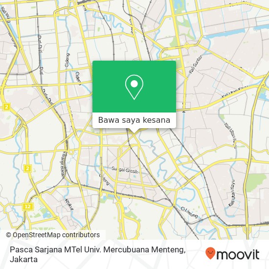 Peta Pasca Sarjana MTel Univ. Mercubuana Menteng