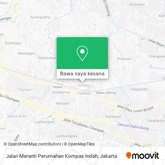 Peta Jalan Meranti Perumahan Kompas Indah