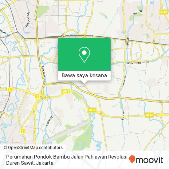 Peta Perumahan Pondok Bambu Jalan Pahlawan Revolusi, Duren Sawit