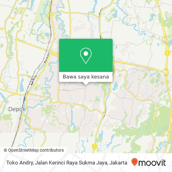 Peta Toko Andry, Jalan Kerinci Raya Sukma Jaya