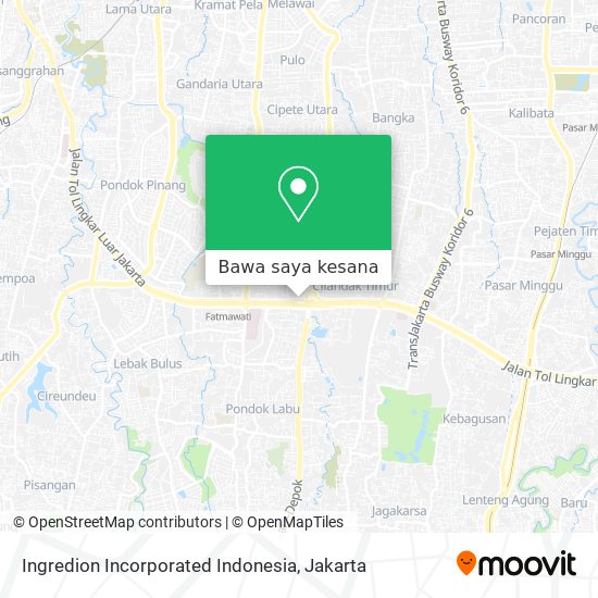 Peta Ingredion Incorporated Indonesia