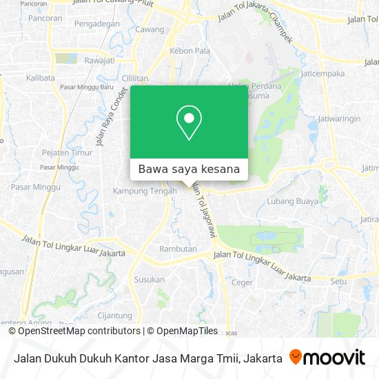 Peta Jalan Dukuh Dukuh Kantor Jasa Marga Tmii