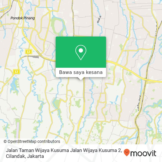 Peta Jalan Taman Wijaya Kusuma Jalan Wijaya Kusuma 2, Cilandak