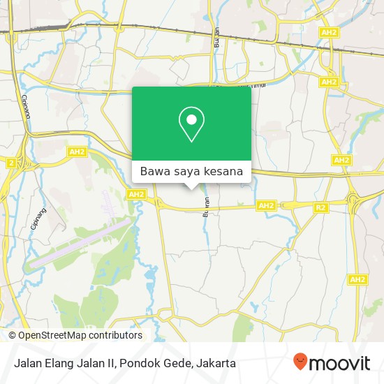 Peta Jalan Elang Jalan II, Pondok Gede