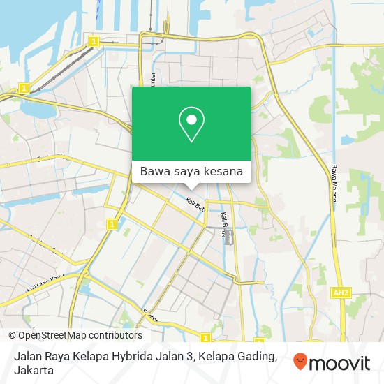 Peta Jalan Raya Kelapa Hybrida Jalan 3, Kelapa Gading