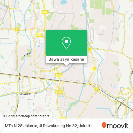 Peta MTs N 28 Jakarta, Jl.Rawakuning No.32