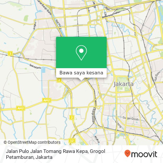 Peta Jalan Pulo Jalan Tomang Rawa Kepa, Grogol Petamburan