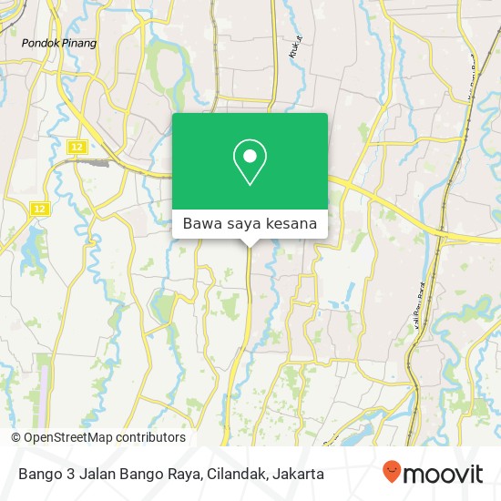 Peta Bango 3 Jalan Bango Raya, Cilandak