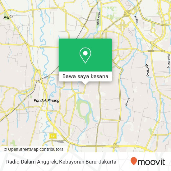 Peta Radio Dalam Anggrek, Kebayoran Baru