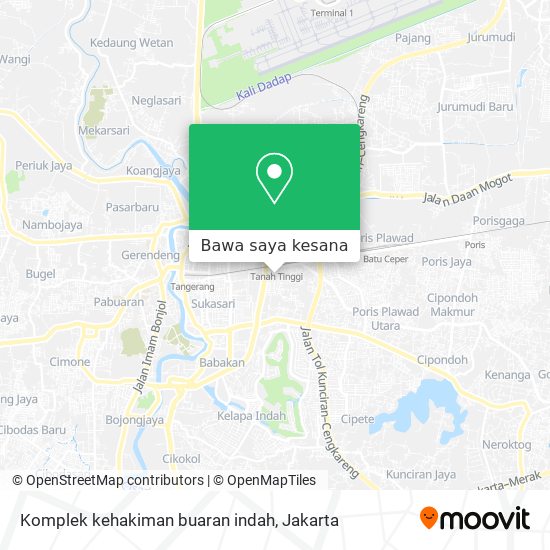 Peta Komplek kehakiman buaran indah