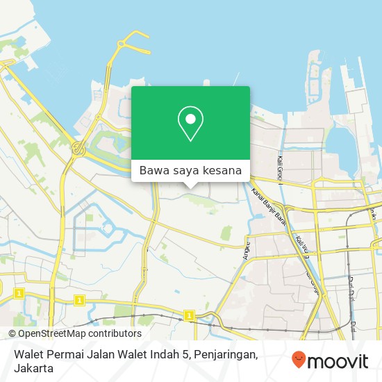 Peta Walet Permai Jalan Walet Indah 5, Penjaringan