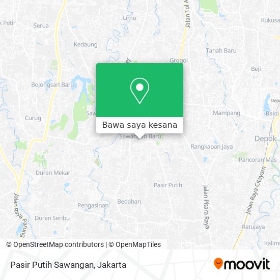 Peta Pasir Putih Sawangan