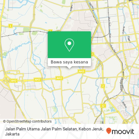 Peta Jalan Palm Utama Jalan Palm Selatan, Kebon Jeruk