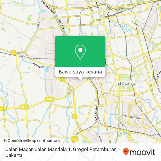 Peta Jalan Macan Jalan Mandala 1, Grogol Petamburan