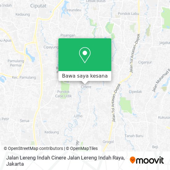 Peta Jalan Lereng Indah Cinere Jalan Lereng Indah Raya