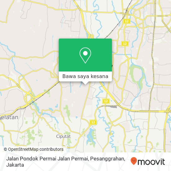 Peta Jalan Pondok Permai Jalan Permai, Pesanggrahan