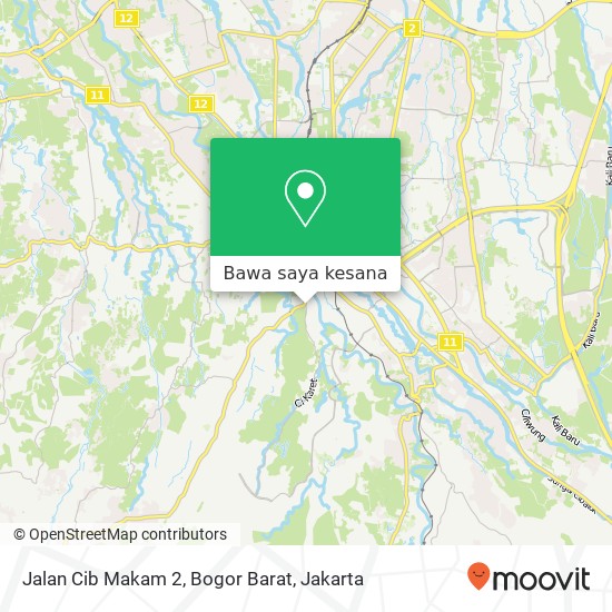 Peta Jalan Cib Makam 2, Bogor Barat