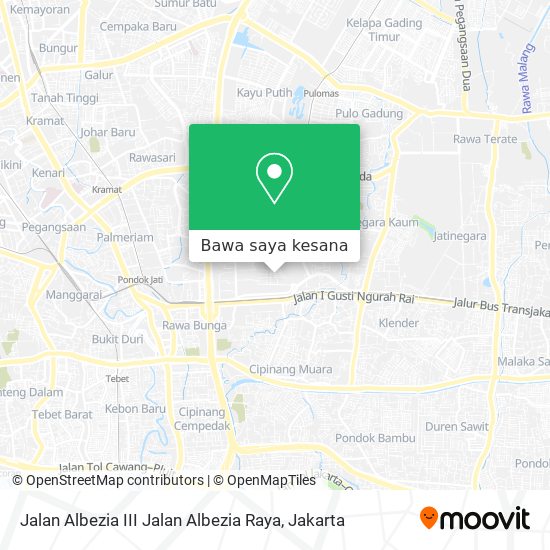 Peta Jalan Albezia III Jalan Albezia Raya