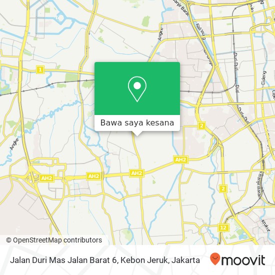 Peta Jalan Duri Mas Jalan Barat 6, Kebon Jeruk