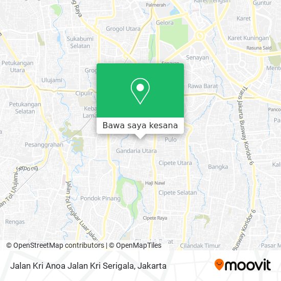 Peta Jalan Kri Anoa Jalan Kri Serigala