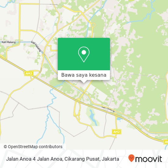 Peta Jalan Anoa 4 Jalan Anoa, Cikarang Pusat