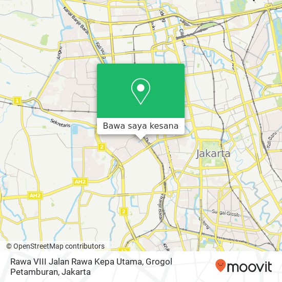 Peta Rawa VIII Jalan Rawa Kepa Utama, Grogol Petamburan