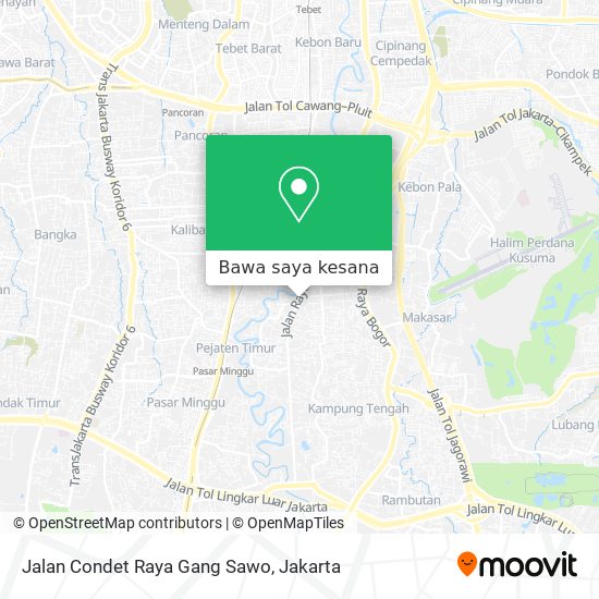 Peta Jalan Condet Raya Gang Sawo
