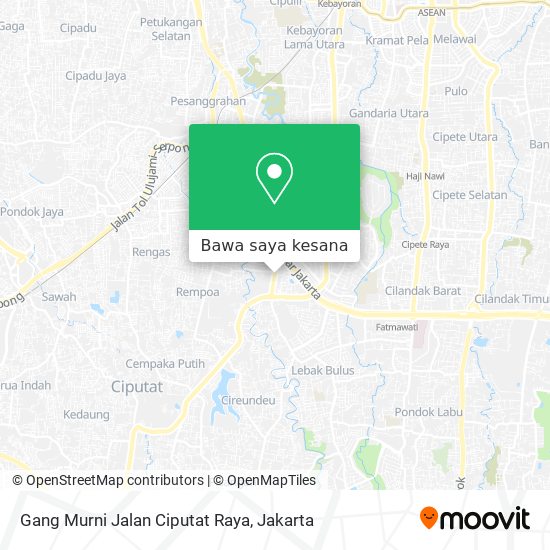 Peta Gang Murni Jalan Ciputat Raya