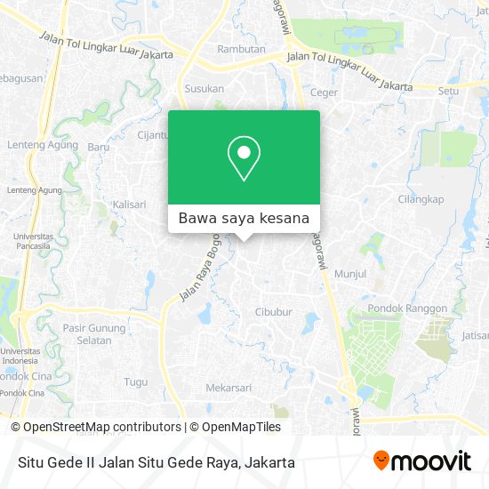 Peta Situ Gede II Jalan Situ Gede Raya