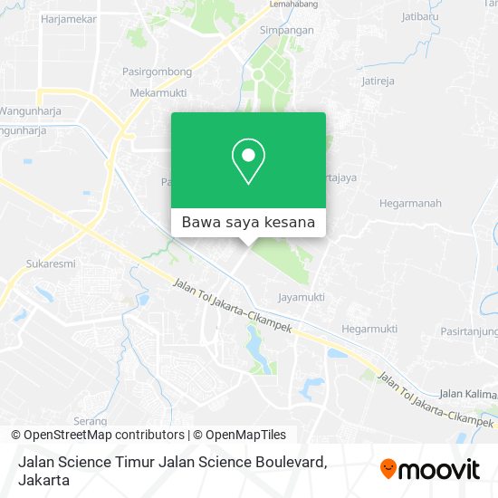 Peta Jalan Science Timur Jalan Science Boulevard