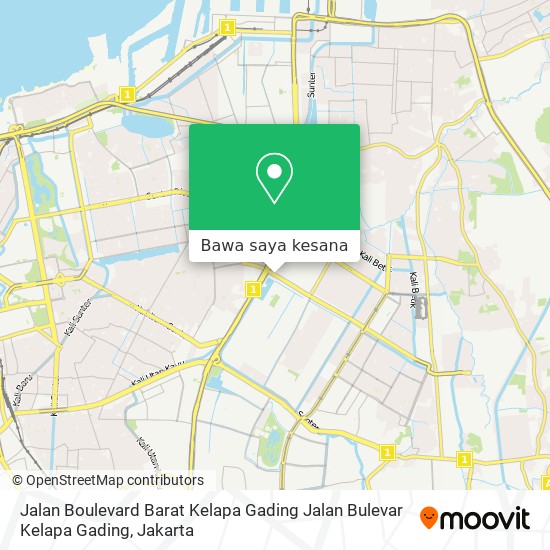 Peta Jalan Boulevard Barat Kelapa Gading Jalan Bulevar Kelapa Gading