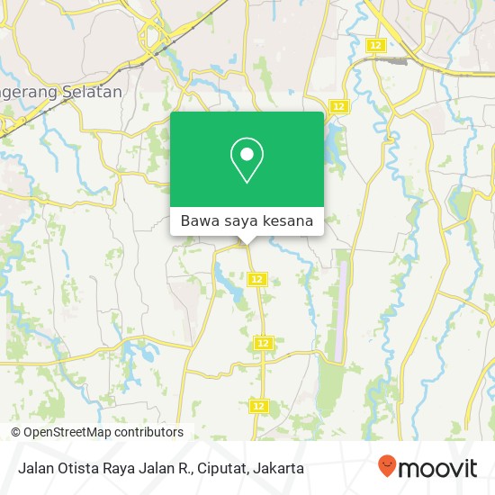 Peta Jalan Otista Raya Jalan R., Ciputat