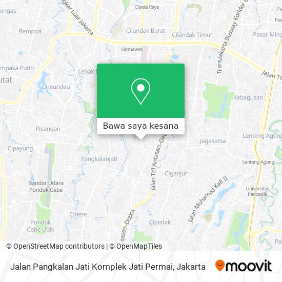 Peta Jalan Pangkalan Jati Komplek Jati Permai