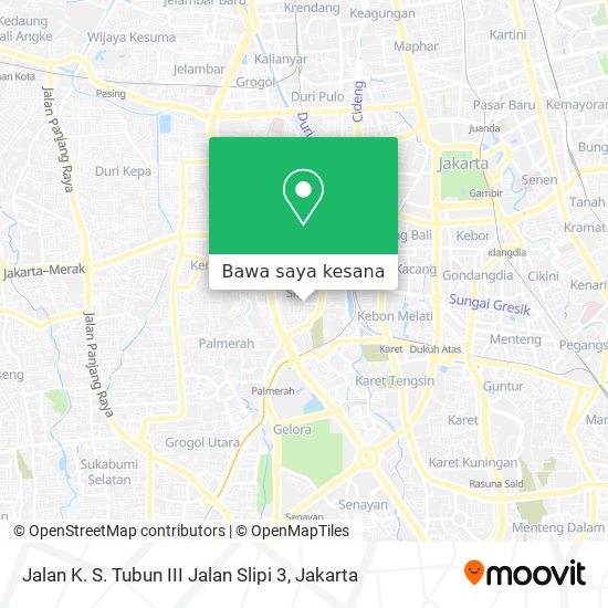 Peta Jalan K. S. Tubun III Jalan Slipi 3