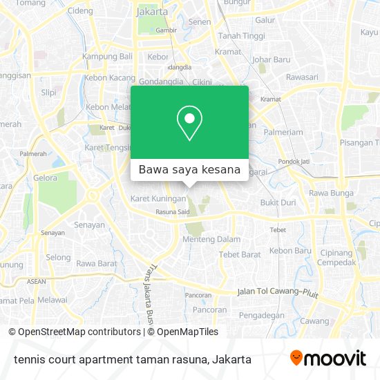 Peta tennis court apartment taman rasuna
