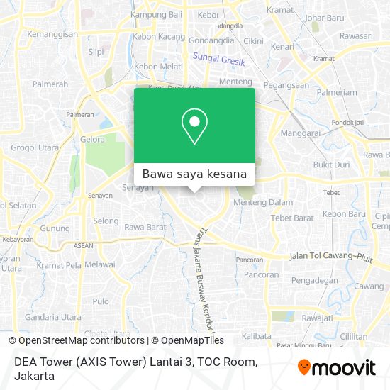Peta DEA Tower (AXIS Tower) Lantai 3, TOC Room
