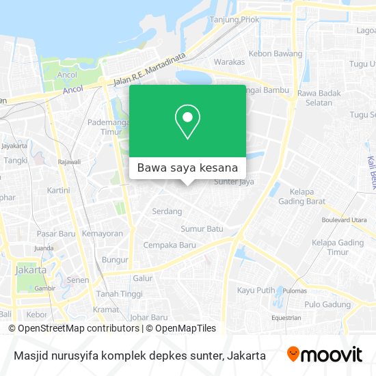 Peta Masjid nurusyifa komplek depkes sunter