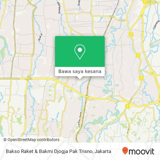 Peta Bakso Raket & Bakmi Djogja Pak Trisno