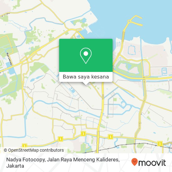 Peta Nadya Fotocopy, Jalan Raya Menceng Kalideres