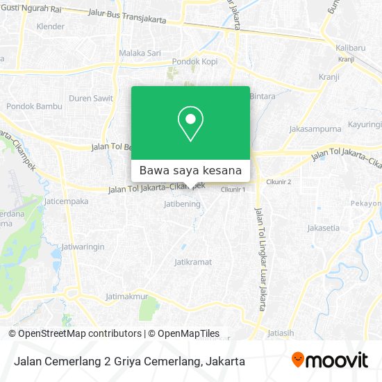 Peta Jalan Cemerlang 2 Griya Cemerlang