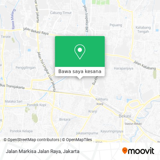 Peta Jalan Markisa Jalan Raya