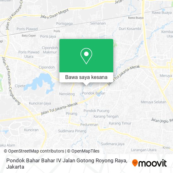 Peta Pondok Bahar Bahar IV Jalan Gotong Royong Raya
