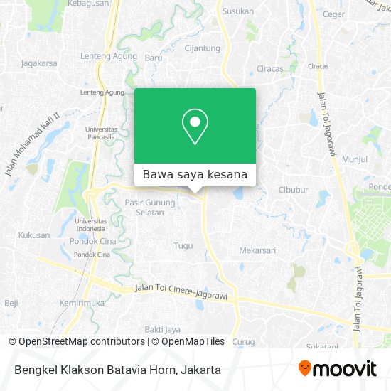 Peta Bengkel Klakson Batavia Horn