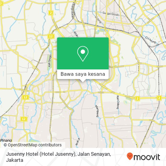 Peta Jusenny Hotel (Hotel Jusenny), Jalan Senayan