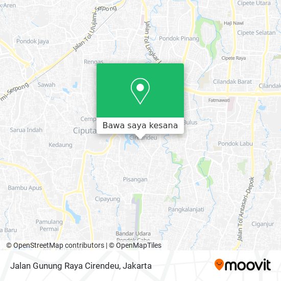 Peta Jalan Gunung Raya Cirendeu