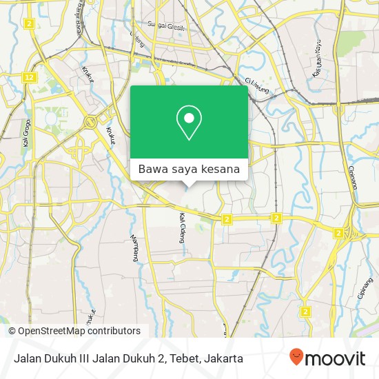 Peta Jalan Dukuh III Jalan Dukuh 2, Tebet