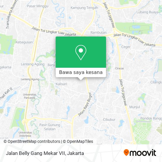 Peta Jalan Belly Gang Mekar VII