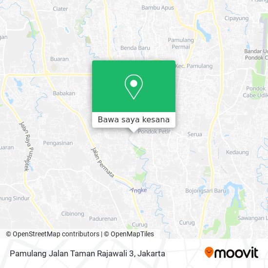 Peta Pamulang Jalan Taman Rajawali 3